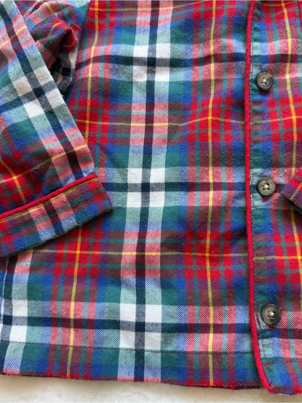 Janie & Jack | EUC - Tartan Holiday Flannel PJ Set | Size 4 - Picture 7 of 9